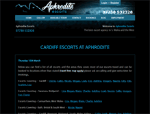 Tablet Screenshot of aphrodite-escorts.co.uk